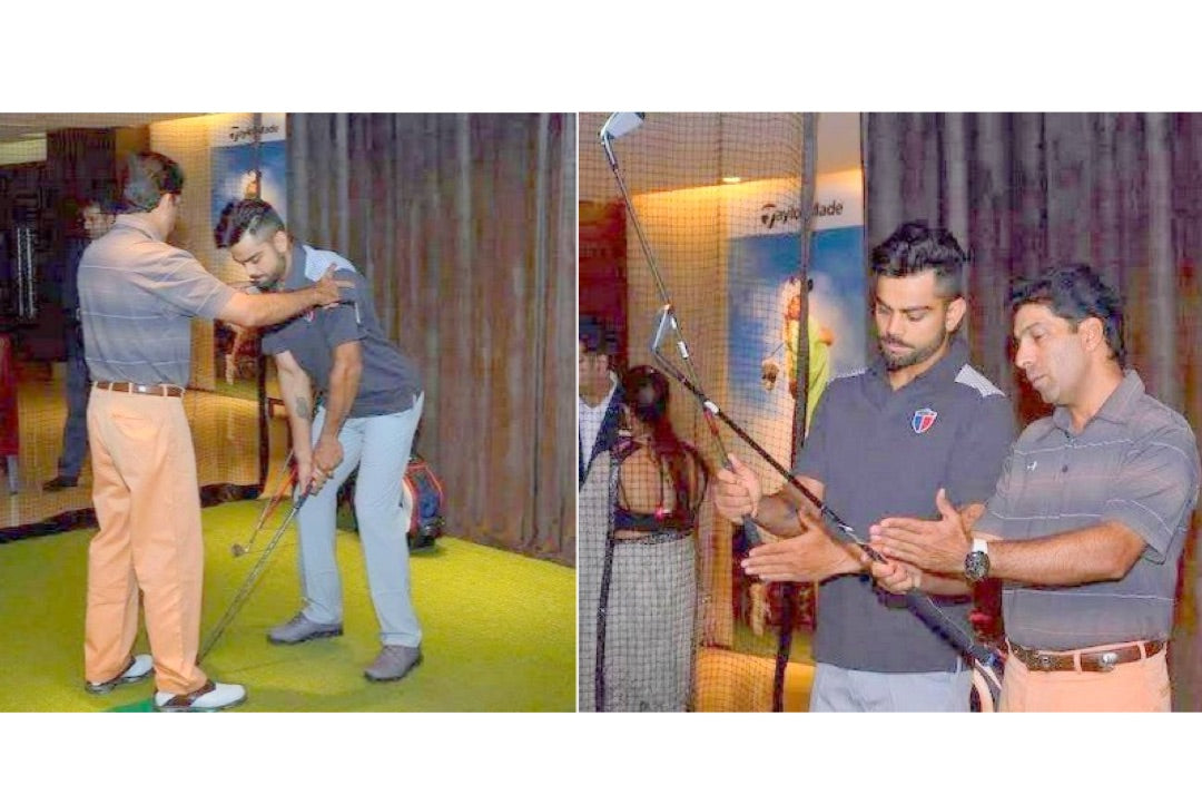 Virat Kohli takes a swing at Golf