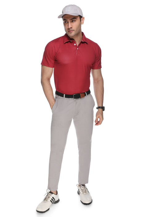 Polo T-shirt in Maroon